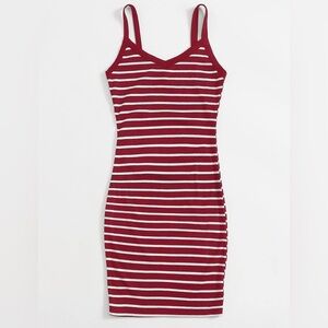 Women's Striped Rib-Knit Bodycon Dress
